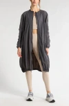 Zella Parachute Duster Jacket In Grey Forged