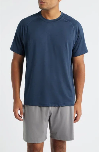 Zella Perforated Training T-shirt In Blue