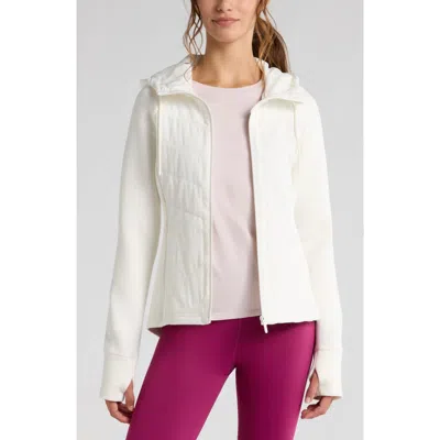 Zella Performance Hybrid Jacket In Ivory Egret