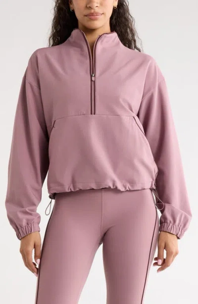 Zella Piped Half Zip Pullover In Pink