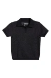 Zella Play Through Seamless Rib Polo In Black