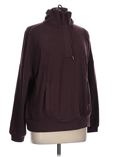 Pre-owned Zella Pullover Hoodie In Burgundy