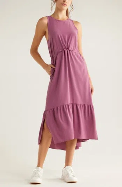 Zella Pursuit Tiered Midi Dress