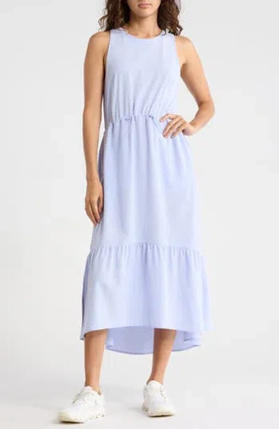 Zella Pursuit Tiered Midi Dress In Blue