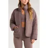 Zella Quilted Packable Jacket In Gray