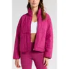 Zella Quilted Packable Jacket In Purple Boysen