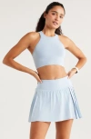 Zella Racerback Seamless Sports Bra In Blue