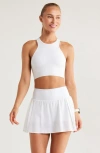 Zella Racerback Seamless Sports Bra In White