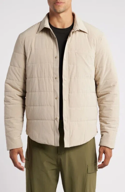 Zella Raid Insulated Jacket In Tan Aluminum