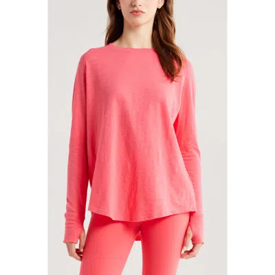 Zella Relaxed Washed 2.0 Long Sleeve Slub Tee