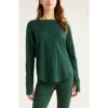 Zella Relaxed Washed 2.0 Long Sleeve Slub Tee In Green