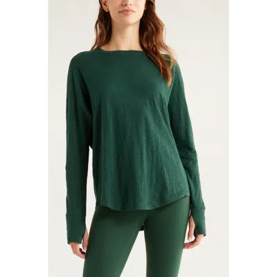Zella Relaxed Washed 2.0 Long Sleeve Slub Tee