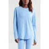 Zella Relaxed Washed 2.0 Long Sleeve Slub Tee In Blue