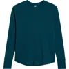 Zella Relaxed Washed 2.0 Long Sleeve Slub Tee In Blue