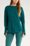 Zella Liana Restore Soft Lite Long Sleeve T-shirt In Green