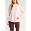 Zella Relaxed Washed 2.0 Long Sleeve Slub Tee In Pink