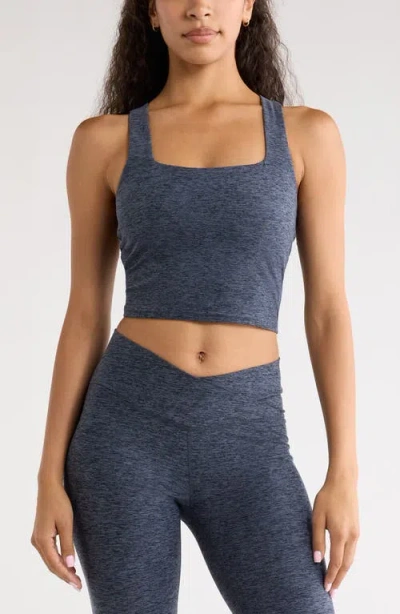 Zella Renew Crop Tank In Blue