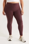 Zella Renew High Waist Leggings In Burgundy