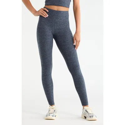 Zella Renew Mélange High Waist Leggings In Blue