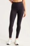 Zella Renew Mélange High Waist Leggings In Black
