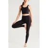 Zella Renew Mélange High Waist Leggings In Black Melange