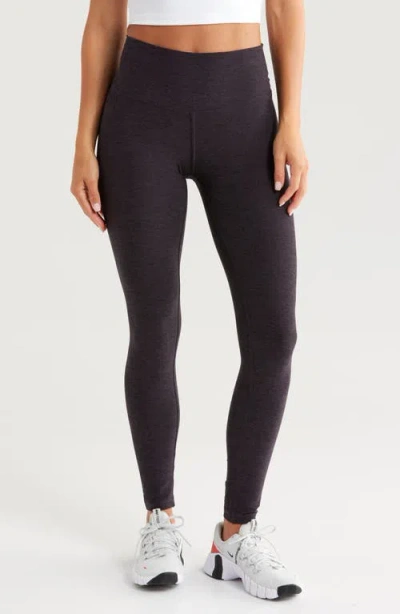 Zella Renew Mélange High Waist Leggings In Black Melange