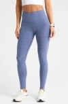 Zella Renew Mélange High Waist Leggings In Blue
