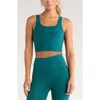 Zella Renew Mélange Support Crop Tank In Green