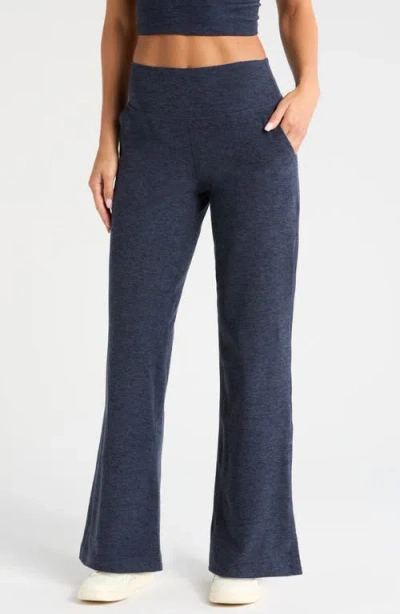 Zella Renew Straight Leg Pants In Navy Sapphire Melange