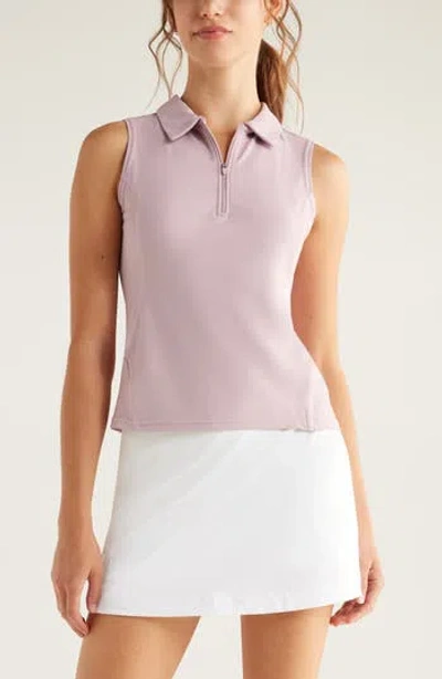 Zella Replay Half Zip Polo Tank In Purple
