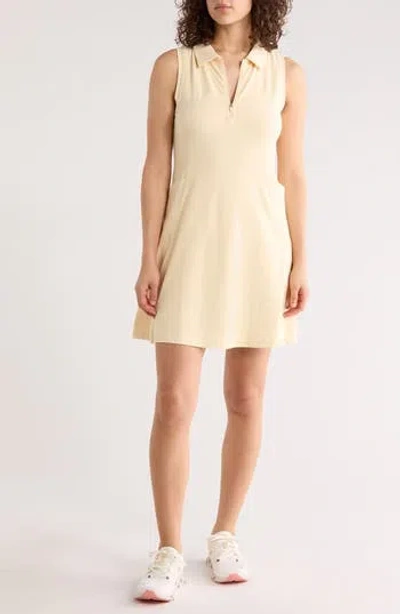 Zella Replay Sleeveless Polo Dress & Shorts Set In Brown