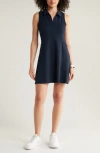 Zella Replay Sleeveless Polo Dress In Navy Sapphire