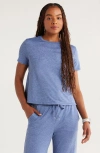 Zella Restore Soft Lite Relaxed Tee In Blue