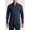 Zella Restore Soft Quarter Zip Pullover In Navy Eclipse