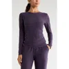 Zella Restore Soft Ruched T-shirt In Purple