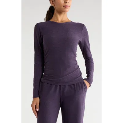 Zella Restore Soft Ruched T-shirt In Purple