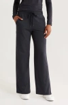 Zella Restore Soft Straight Leg Drawstring Pants In Black