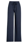 Zella Restore Soft Straight Leg Drawstring Pants In Blue
