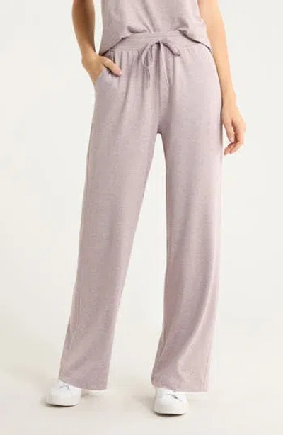 Zella Restore Soft Straight Leg Drawstring Pants In Purple Dove