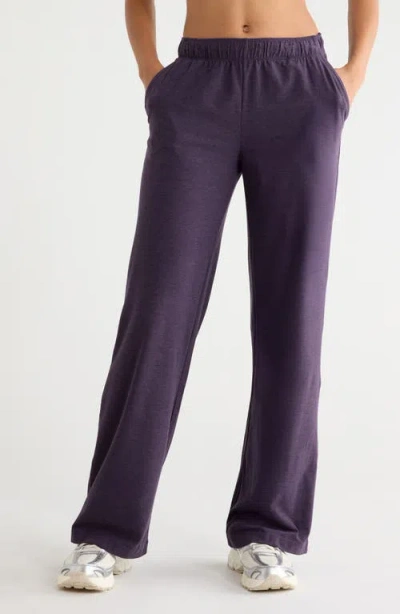 Zella Restore Soft Straight Leg Pull-on Pants In Purple