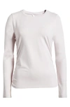 Zella Ruched Long Sleeve T-shirt In Pink Hush