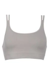 Zella Seamless Strappy Sports Bra In Grey Ultimate