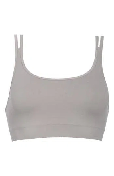 Zella Seamless Strappy Sports Bra In Grey Ultimate