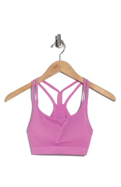 Zella Seamless Strappy Sports Bra In Pink
