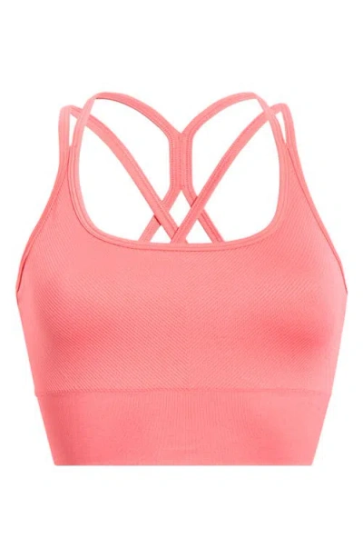 Zella Seamless Strappy Sports Bra In Pink