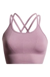 Zella Seamless Strappy Sports Bra In Purple Morn