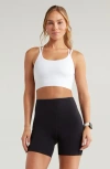Zella Seamless Strappy Sports Bra In White