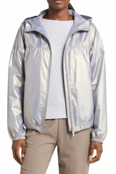 Zella Shine Lightweight Packable Jacket In Silver Iridescent At Nordstrom, Size X-large