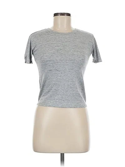 Pre-owned Zella Short Sleeve T-shirt In Silver