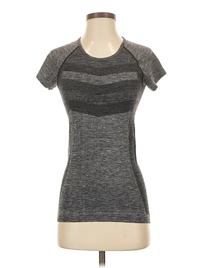 Pre-owned Zella Short Sleeve Top Gray Crew Neck Tops